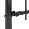Garden Fence BOXTEL with Loop Top Steel 181 x 150 cm Black