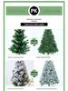 White Christmas Tree Set with 1m, 1.5m, 1.8m Trees - Snow-Decorated Holiday Decor for Home