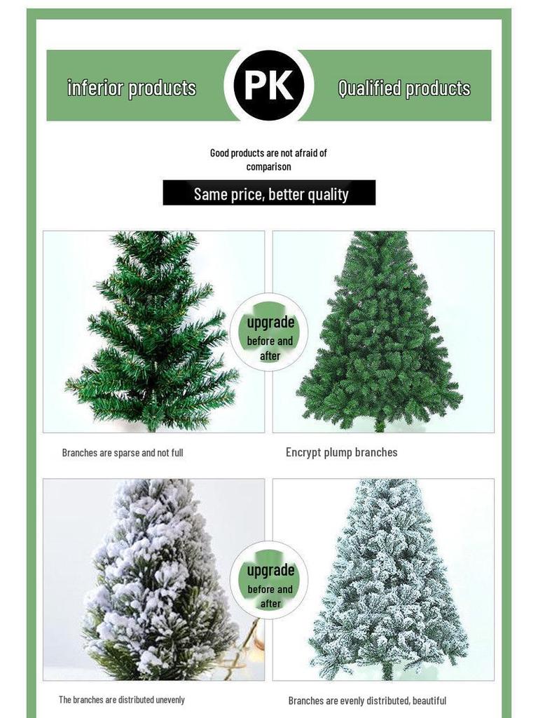 White Christmas Tree Set with 1m, 1.5m, 1.8m Trees - Snow-Decorated Holiday Decor for Home