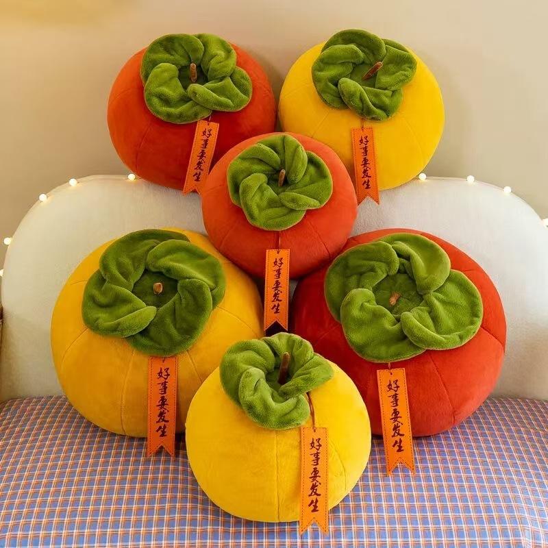 Persimmon Ruyi Creative Cushion Pillow Home Decoration Sofa Bed Bathroom Window Ornaments Doll Plush Toys