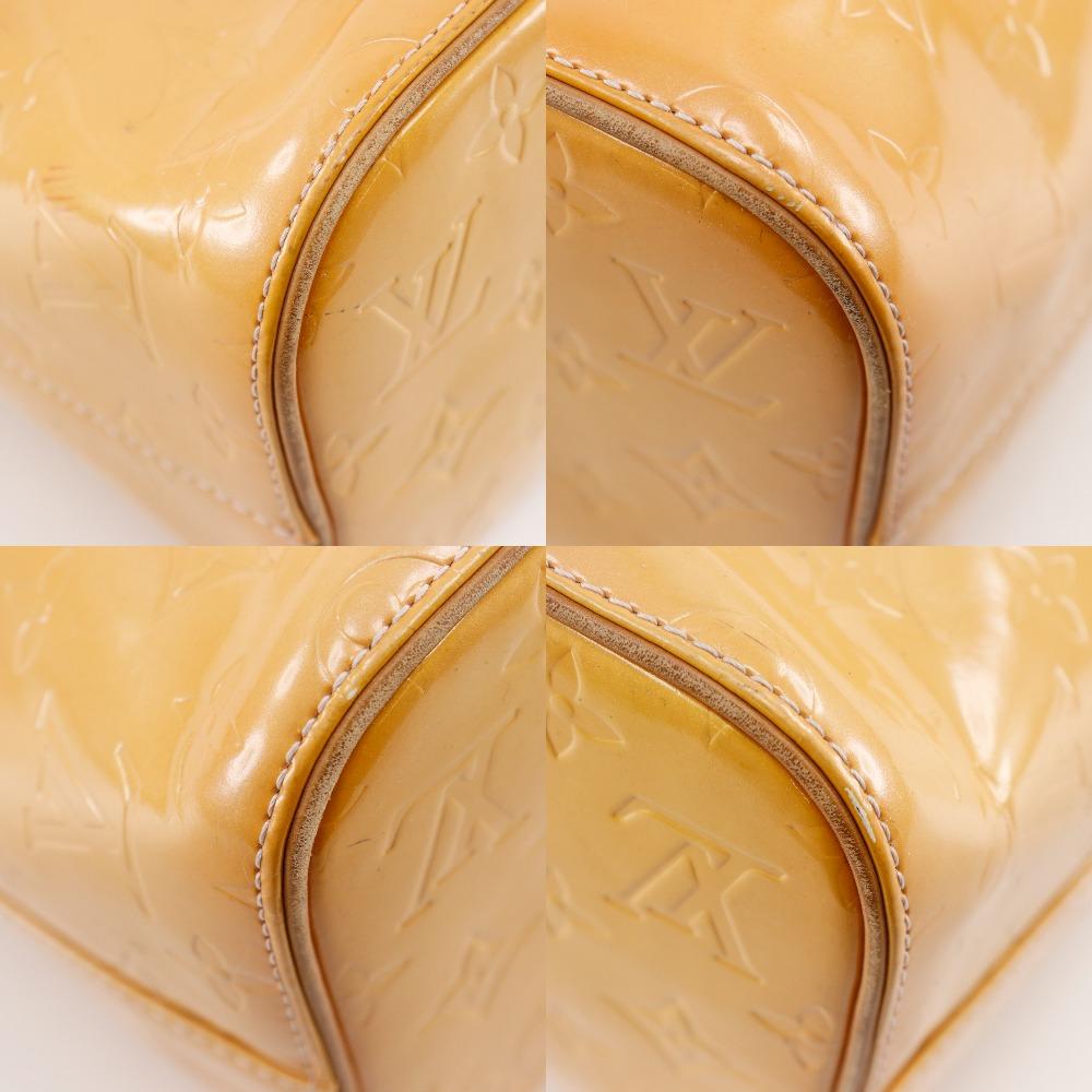 LOUIS VUITTON Houston Tote Bag M91054 Rose yellow Monogram Vernis Women Used