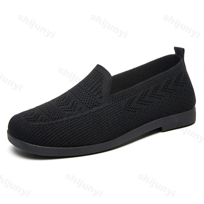 Women's Shoes 2025 Spring Summer New Breathable Mesh Hollow Casual Shoes Non Slip Comfortable Flats Women Slip on Loafers