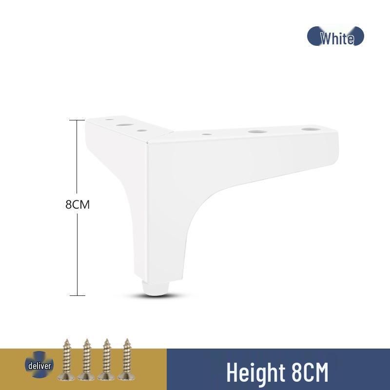 Patas de Metal Blanco para Muebles para Sofás, Muebles de TV, Mesas de Centro, Mesitas de Noche y Muebles de Baño