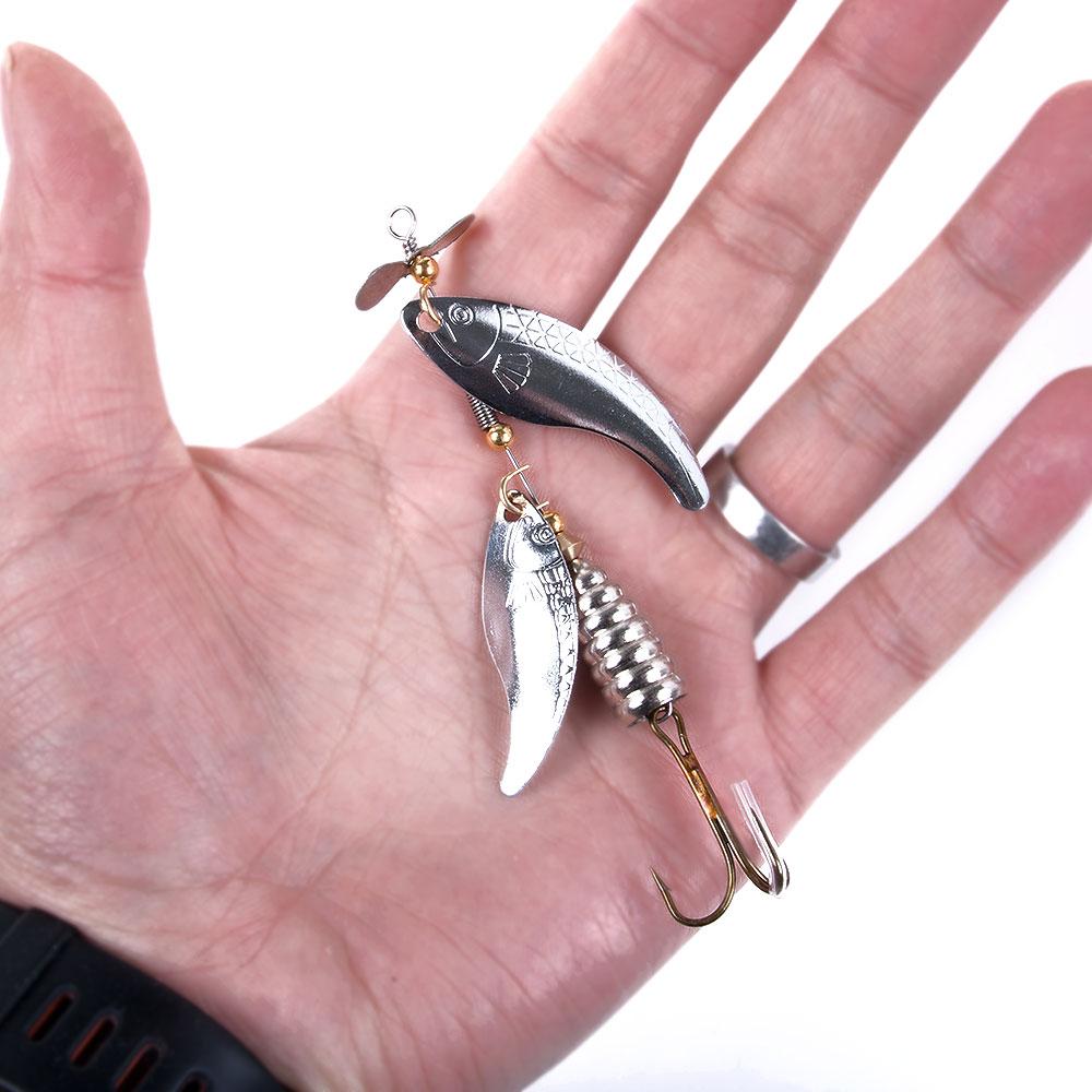 HENGJIA 1pc/5pcs Fishing Lure Spoon Spinner For Bass Pike Bait Fishing Tackle