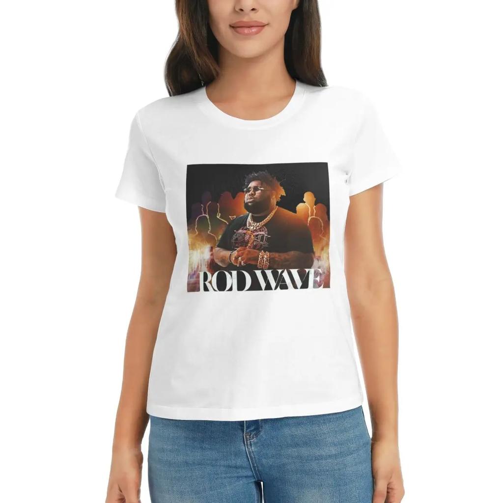 Women TShirt Rod Wave Summer Short Sleeve Tees Crew Neck Cotton T Shirts Clothes Tops Streetwear