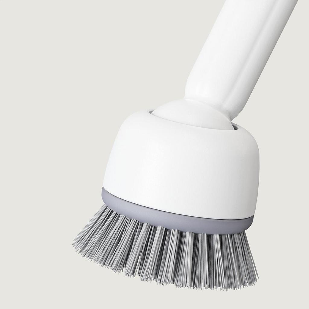 Kitchen Dish Brush Long-Handled Rotating Pot Brush for Kitchen Use Pot Scrubber Oil-Resistant & Non-Scratch Multi-Purpose