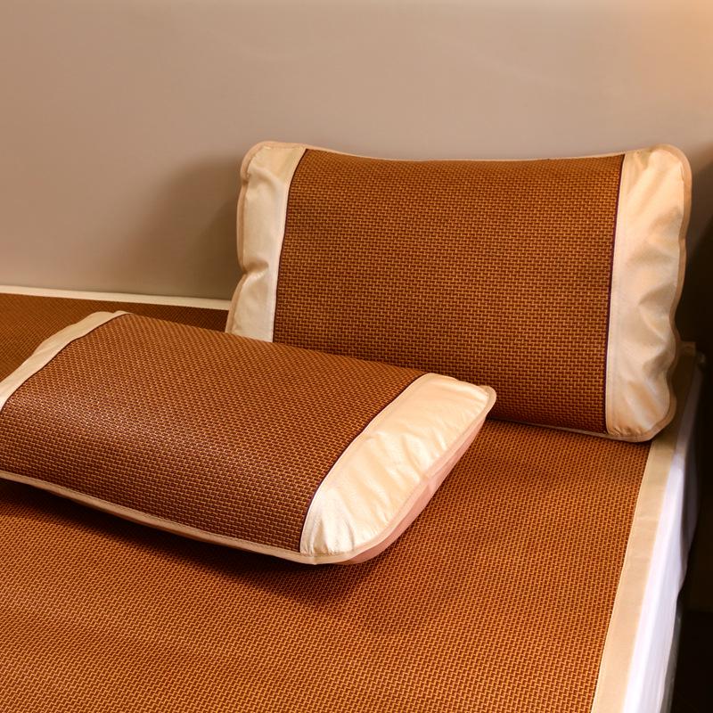 Summer Artemisia Rattan Three-Piece Foldable Double Bed Mat Set