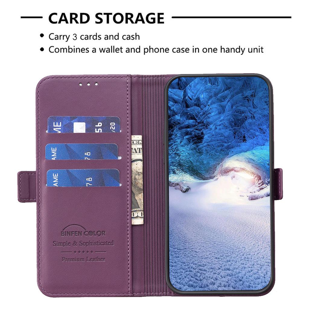 Applicable to Samsung S26Pro leather case A55 solid color side buckle leather pattern insert card wallet protective case A35 case S25