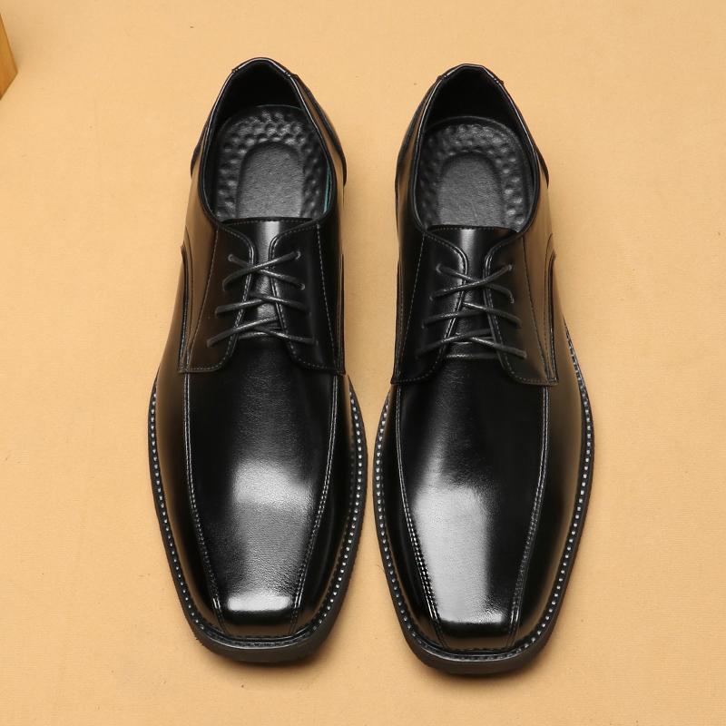 

New Arrive Men S Classic Retro Derby Shoes Mens Lace-Up Business Dress Office Leather Shoes Men Fashion Wedding Party Flats 2583 38