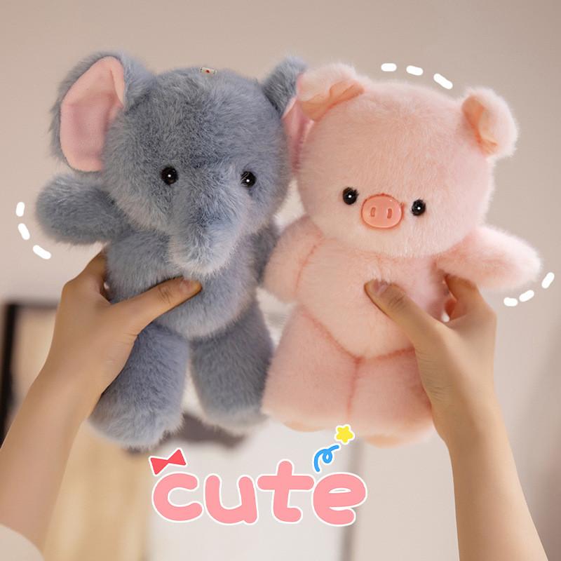 Doll Panda Penguin Pink Pig Elephant Raccoon Animal Gift Pp Cotton Filling