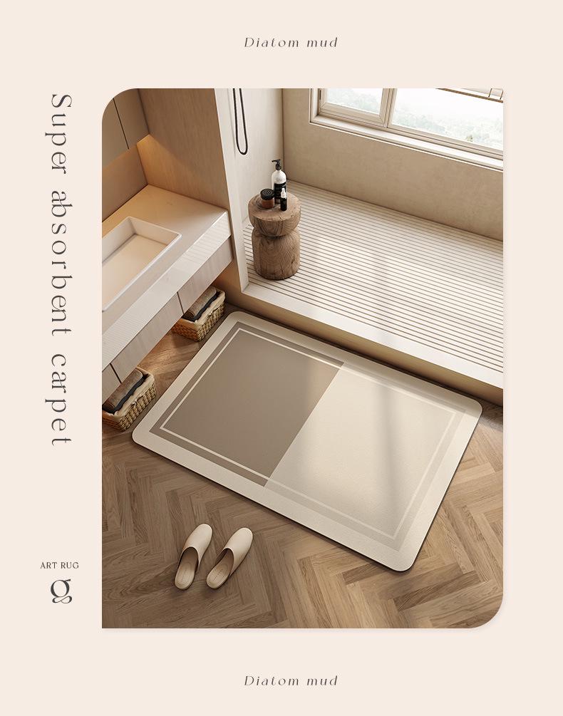 Nordic Minimalist Diatomaceous Earth Bathroom Non-Slip Mat