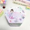 With Mirror Hexagonal Music Box Cute Girls Storage Box Ocean Princess Jewelry Box  Desktop