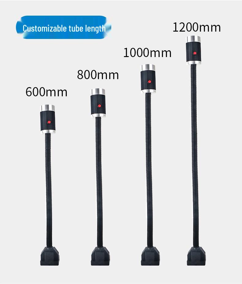 LED Pracovní světlo pro obráběcí stroje – Hadicové magnetické světlo s husím krkem pro CNC soustruh 24V/220V