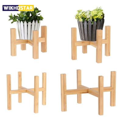 Espositore per bonsai in bambù, supporto per vasi di fiori in legno, base per vasi di fiori resistente, espositore da terra, decorazione per la casa