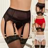 Woman Girls Sock Clip High Waist Lace Mesh Lingerie Garter Belt Elastic Underwear Adjustable Buckle