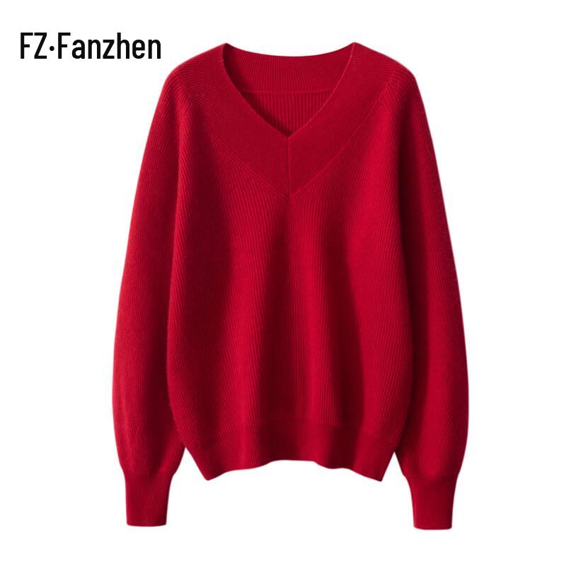 

Женский кашемировый пуловер с V-образным вырезом Fanzhen L