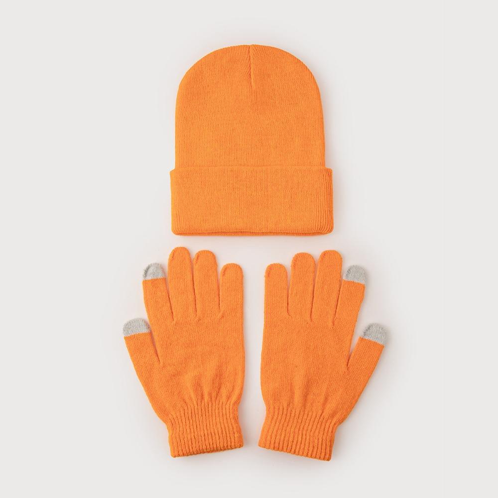 Cute Woman New Beanies with Gloves Knitted Solid Hat New 2025 Winter Hats