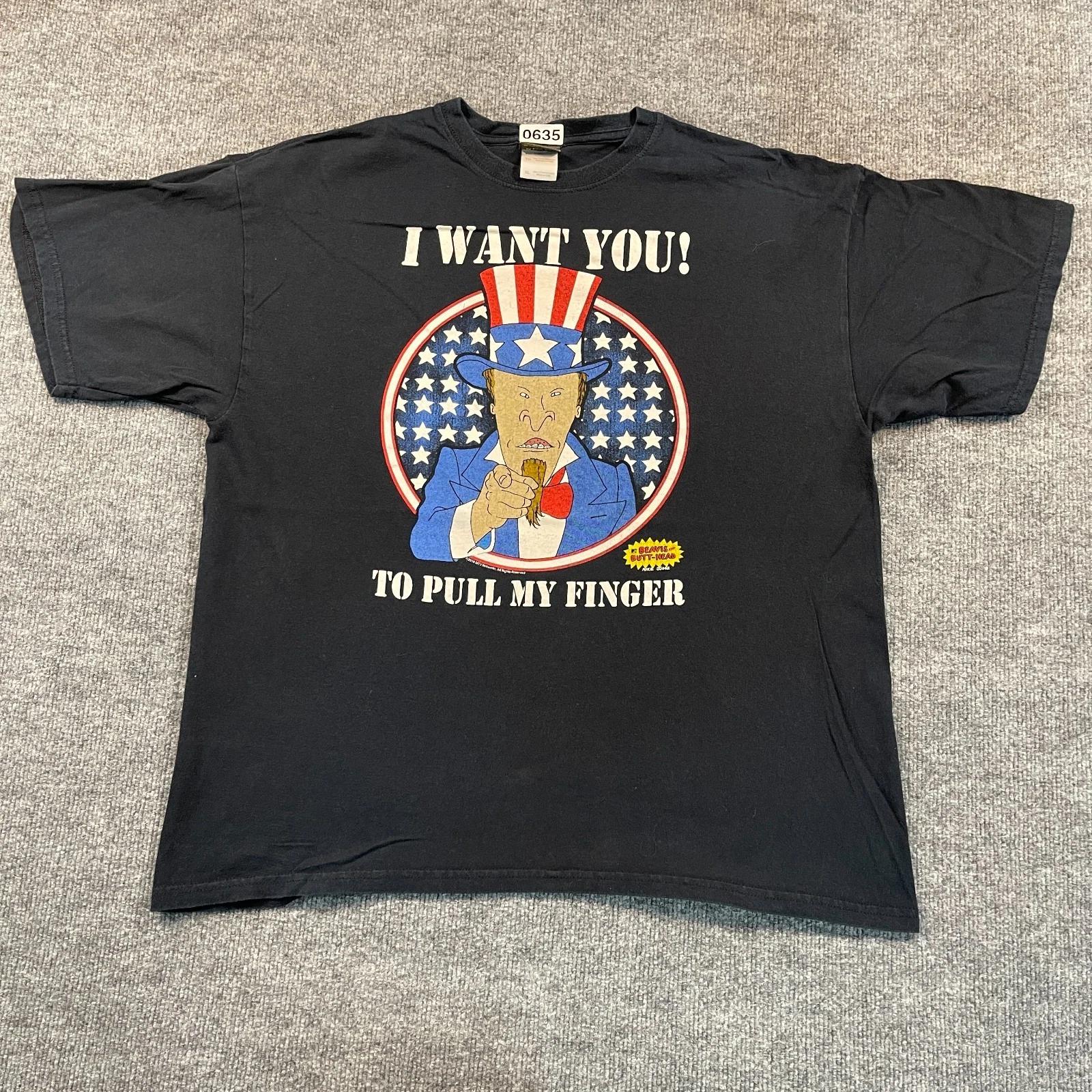 

Beavis And Butt-Head Uncle Sam Pull-My-Finger Shirt XL 24x27 Mike-Judge 2010 M