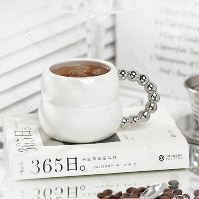 Lekki Luksus Wysokiej Klasy Filiżanki do Kawy Gospodarstwo Domowe Popołudniowa Herbata Ceramiczny Kubek Jednolity Kolor Wykwintne Śniadania Kubek do Mleka Unikalna Zastawa Stołowa