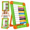 Green School Abacus For Learning To Count Traditional Large 23 Cm With Stand