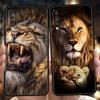 Lion Animal Phone Case For Samsung Galaxy A53 A73 A33 A23 A13 A12 A22 A02 A50 A70 A20 A10 A20S 5G Black Silicone Cover Funda Bag