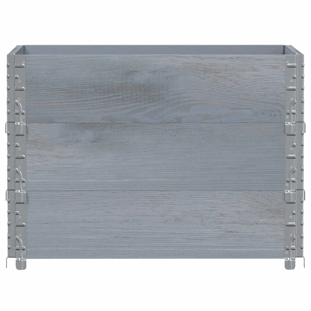 Vidaxl Donica Ogrodowa, Szara, 80X60 Cm, Lite Drewno Sosnowe