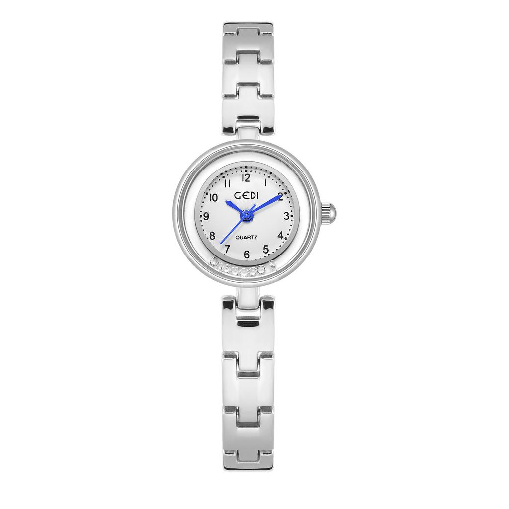 High-End Calendar Watch Light Luxury Diamond-Encrusted High-Value Hollow Women'S Watch Big Red Leather Quartz Watch