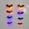 8Pcs PET Material Bat Wall Sticker Stereoscopic Bat Night Light  For DIY Party Decorations