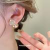 Real Gold Electroplated Silver Needle Zircon Pearl, a Two-wear Earring, French Niche High-end Stud Earrings, New Earrings for Women