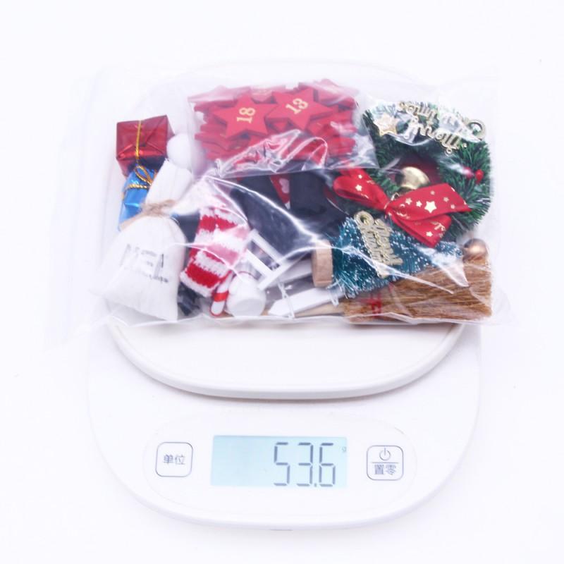 Mini Glow-in-the-Dark Door Accessory Dollhouse Scene Decoration Christmas Elf Theme Plastic Craft Kit
