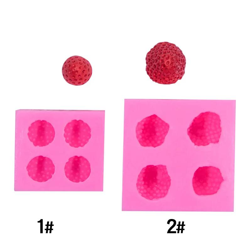 3D Erdbeerkerze Silikonform Handgemachte Aromatherapie Kerzenwachsform Fondant Schokoladenharz Formen Heim Handwerk Dekor