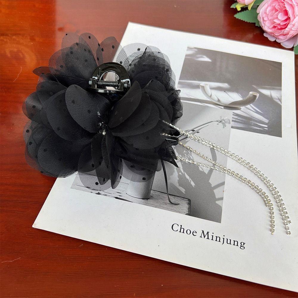 Tassel Grasping Clip Dots Flower Shark Clip Fashion Bowknot Hairgrips  Girl