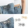3 Sets Adjustable Waist Tighteners Plating Metal Spiderweb Jeans Buttons For Loose Pants Skirts Sleeves And Sweaters