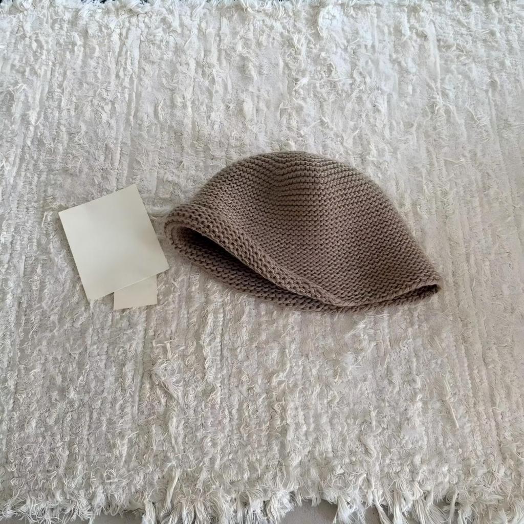 Wool Knitted Rolled-edge Bucket Hat For Women, Winter Warm Fisherman Hat, Large Head Circumference Wool Basin Hat