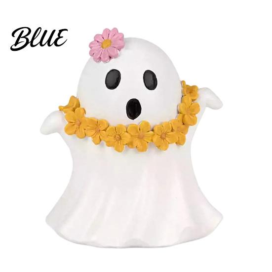 Windowsill Halloween Decoration Ghost Figurine Spooky Resin Statue Classic Office Ornaments for Indoor Outdoor Tabletop Decor Durable Retro