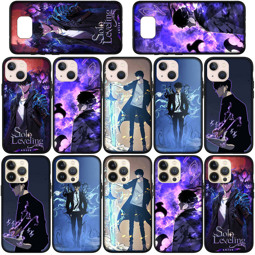 Phone Case for iPhone 17 16 15 Xiaomi Poco F8 F7 X7 X6 M8 C85 C75 C71 Redmi Note 14 13 12 11 Pro Max A4 14C 13C 15C Sung Jinwoo Solo Leveling Jin Woo