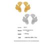 European Chic Ginkgo Leaf Textured Stud Earrings - 18K Gold-Plated Titanium Steel