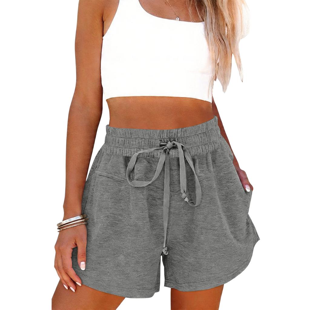 Women's Fashion Drawstring Casual Pocket Sports Shorts