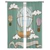 Vintage Heißluftballons Tüll Vorhänge für Wohnzimmer Sheer Vorhang Schlafzimmer Schleier Organza Dekorative Fenster Behandlungen
