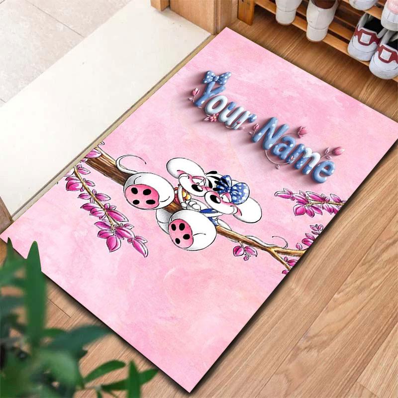 Diddl Custom Name Carpet Rug for Living Room Bedroom Home Sofa Decoration,Kids play Non-slip Floor Mat