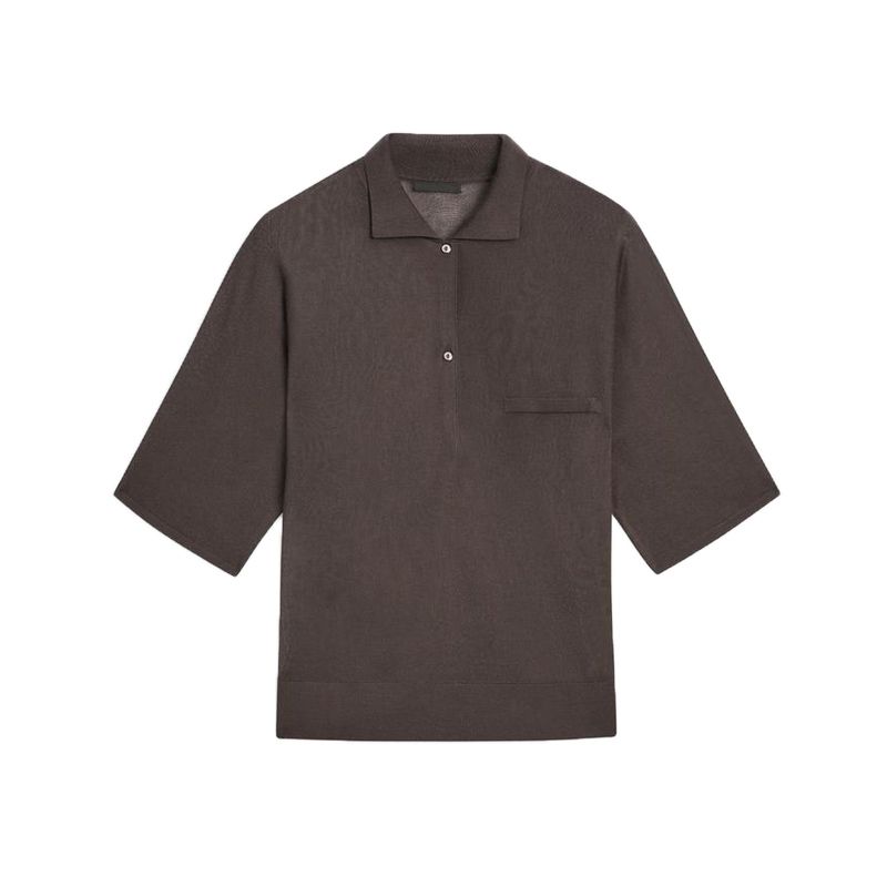 

MD Summer Women s Retro Style Lightweight Short-Sleeved Polo Shirt 5761712 Wide Swing Midi Skirt 5209712 Chocolate Tops L