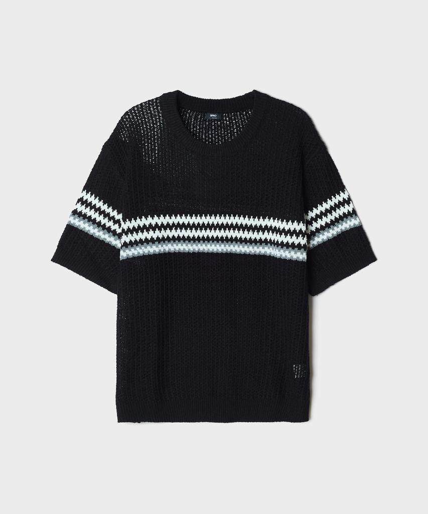 Seupao [Cool] Boucle Stripe Short Sleeve Knit_Spkwg25M05
