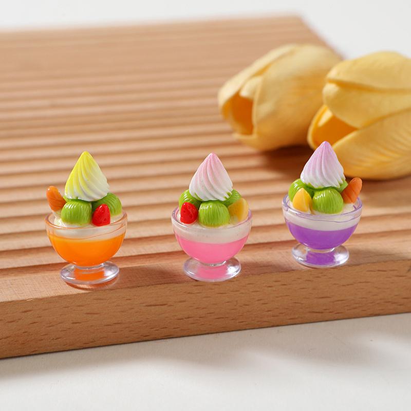 

6 шт. Миниатюрная кукольная посуда креманка мороженое игрушки мини модель десерта аксессуары украшение домашнего декора Onesize