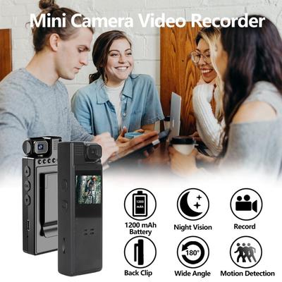 Small Video Recorder HD 1080P WIFI Back Clip Multifunctional Portable Body Worn Camera Motion Detection for Camping for Biking