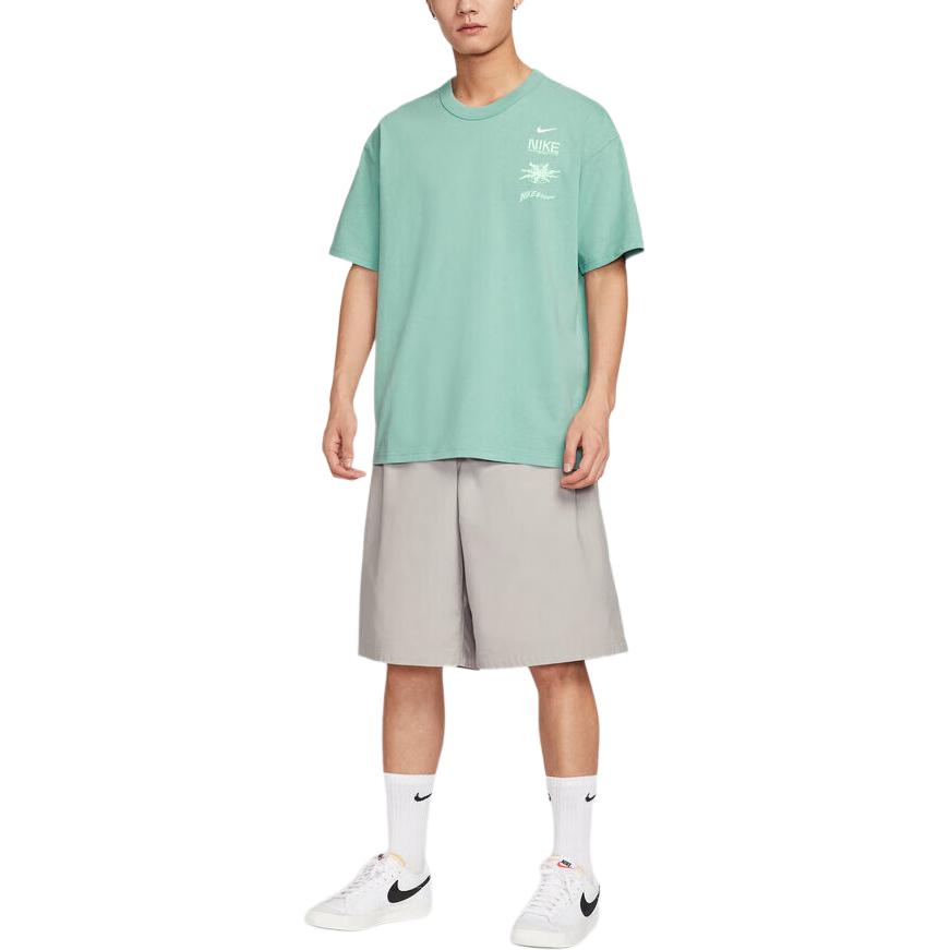 Nike T Shirts Men's Light Green Crew Neck Moderate IH8659-017-