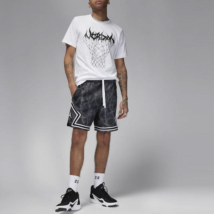 Jordan Dri-FIT Sport Logo Color Block Straight Leg Lace-Up Athletic Shorts Men shorts Black FN5804-013