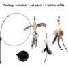 TTcat Cat Wand Toys with Suction Cup, Interactive Bird Simulation Cat Toy Set,Cat Teaser Cat Toys,Flexible Steel Wire and 3Pcs Replacement Feather