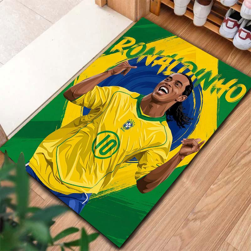 Ronaldinho Teppich für Wohnzimmer Schlafzimmer Zuhause Sofadekoration, Kinder Spiel rutschfeste Bodenmatte