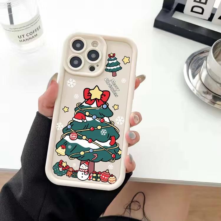 Cute Snowflake Christmas Tree Phone Case for Xiaomi Redmi Note 14 13 12 11 Pro Plus 4G 5G 12S 11S 10S 10 9 9S 8 14C 13C Cover