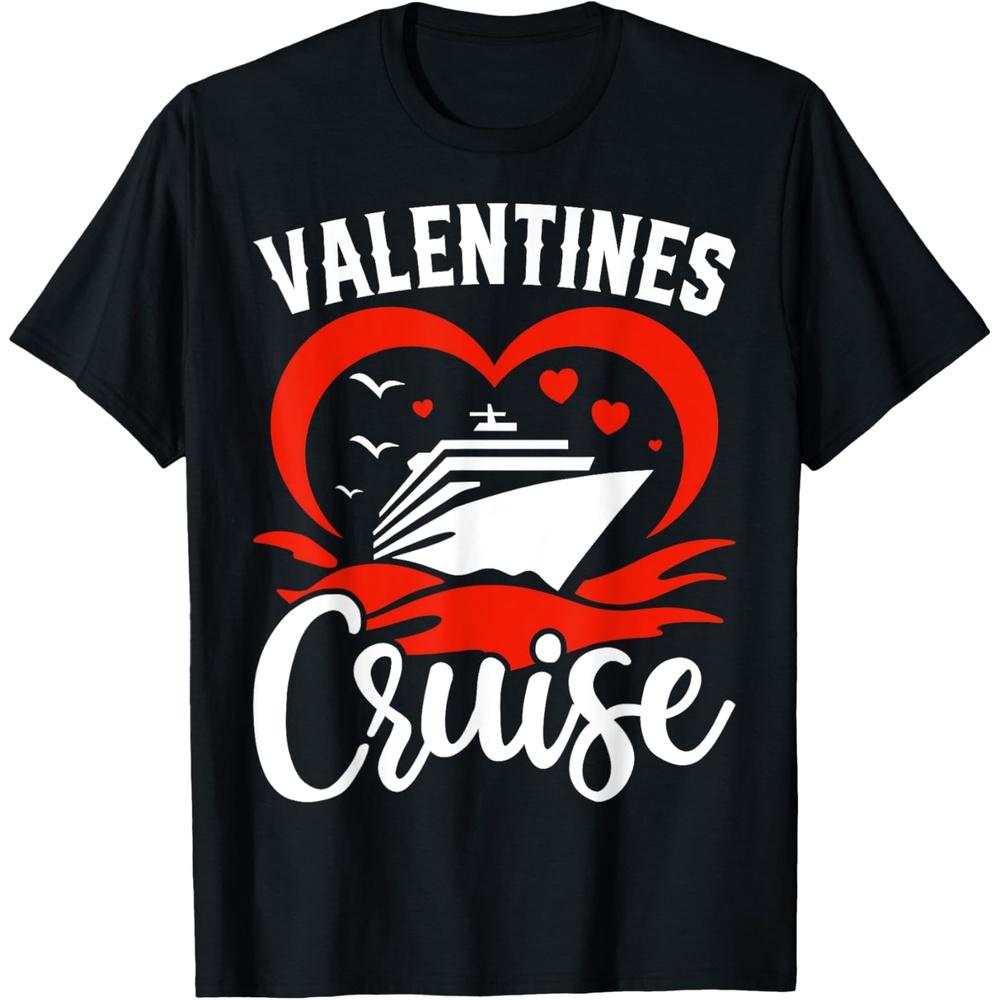 Valentine s Day Cruise Squad Matching Couple Cruise Vacation T-Shirt 4XL чёрный